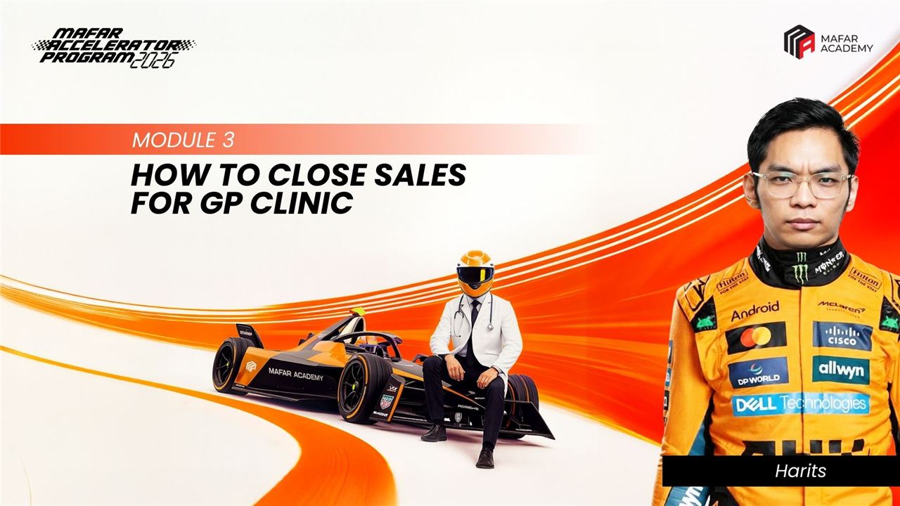 MAP module cover: How to close sales for a GP clinic.