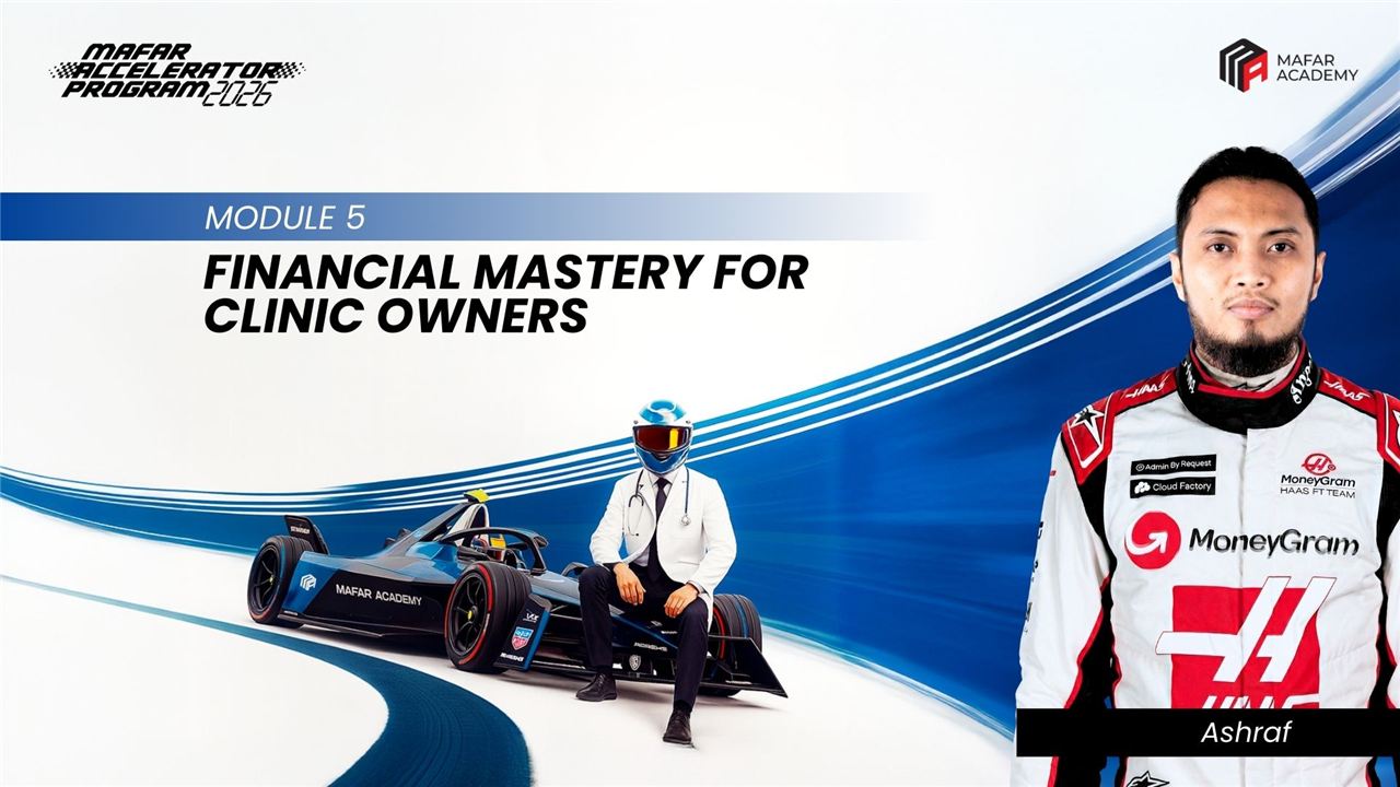 MAP module cover: Financial mastery for clinic owners.